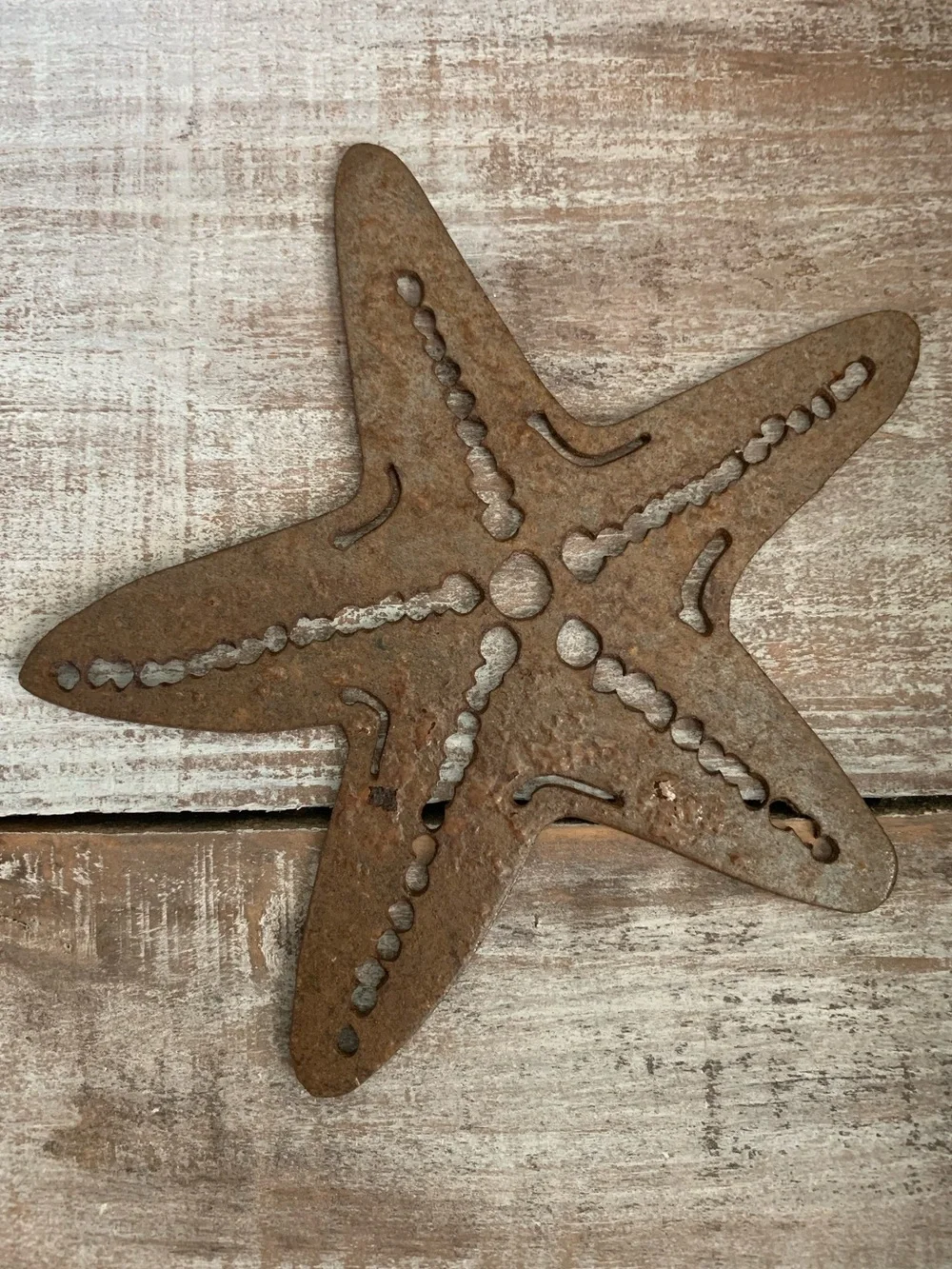 Rustic Coastal Metal Wall Art Set Crab Seahorse Starfish Beach Nautical Decor